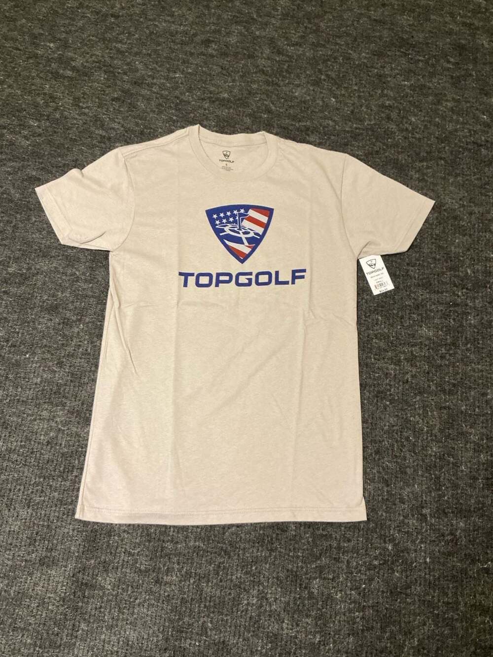 Topgolf Men's Hero Tee Light Gray Small Graphic T-Shirt NWT